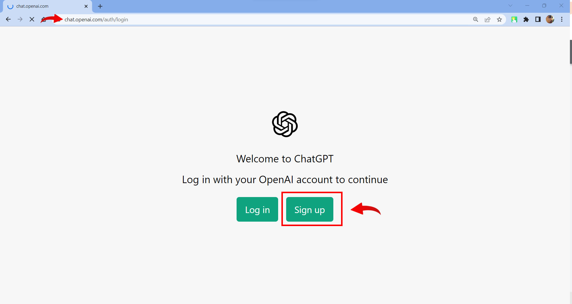 Old chatGPT Signup